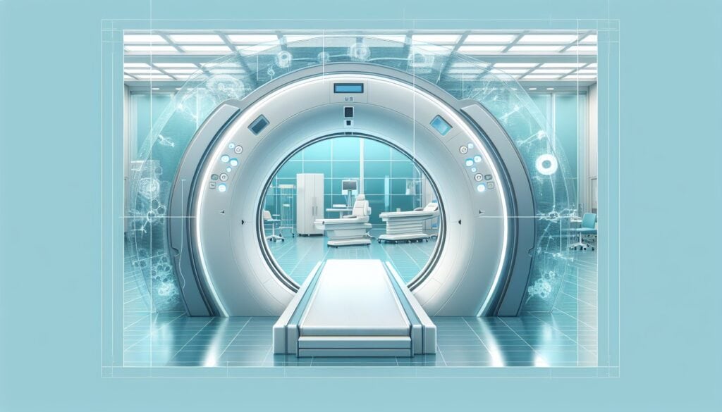 MRI scanner in a modern medical imaging facility, showcasing advanced healthcare technology.
