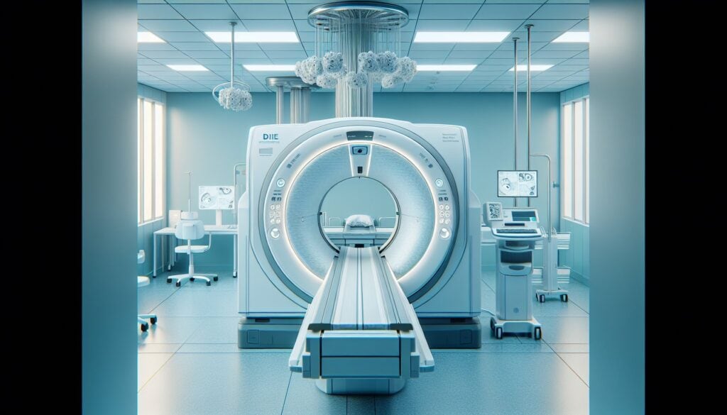 MRI scanner in a modern medical imaging room at GigHz.