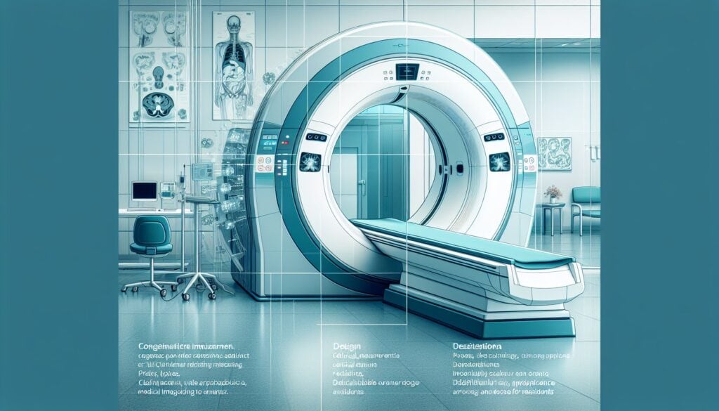 CT scan machine in a modern medical imaging room.