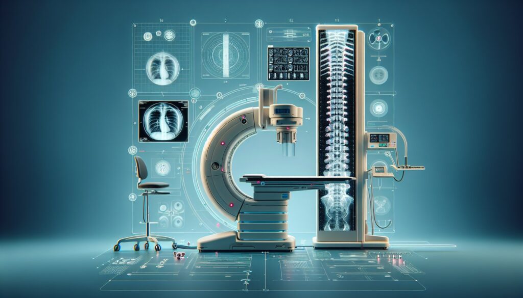 Advanced medical imaging equipment in a modern hospital setting.
