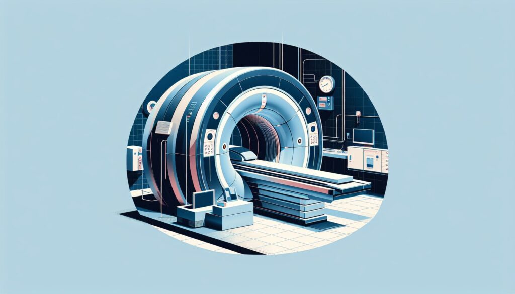 MRI machine in a medical imaging facility, showcasing advanced diagnostic technology.