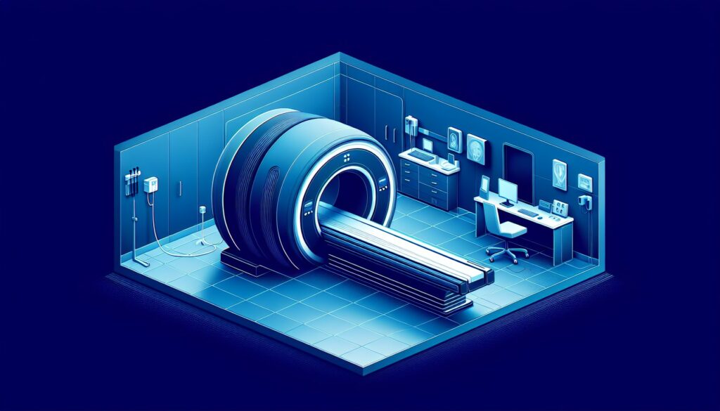 High-tech MRI scanner in a modern medical imaging room for advanced diagnostic services.