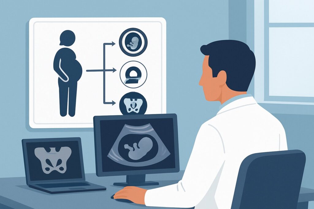 Pregnant Patient with Pelvic Pain and Positive hCG: ACR OB/GYN Imaging Workflow