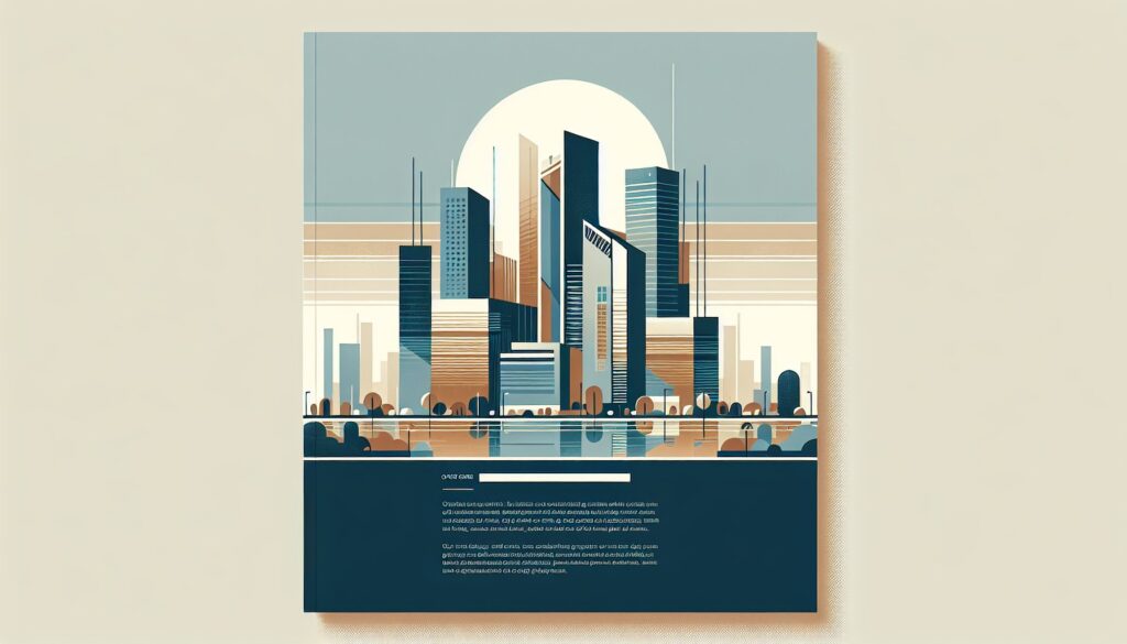 Modern city skyline with tall skyscrapers and urban landscape, representing business and economic gr.