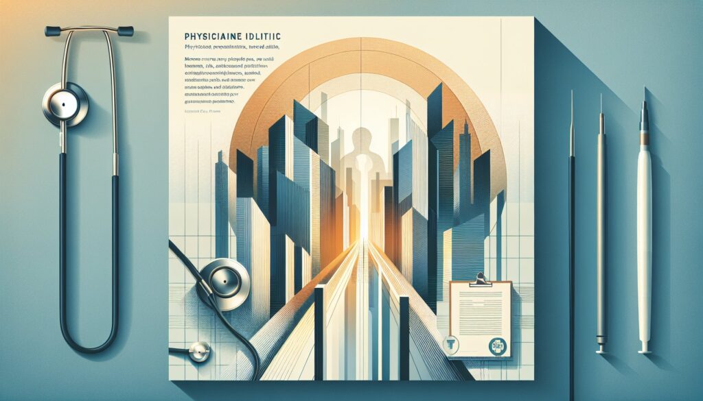 Physician's medical infographic with stethoscope and medical tools for healthcare analysis and diagn.