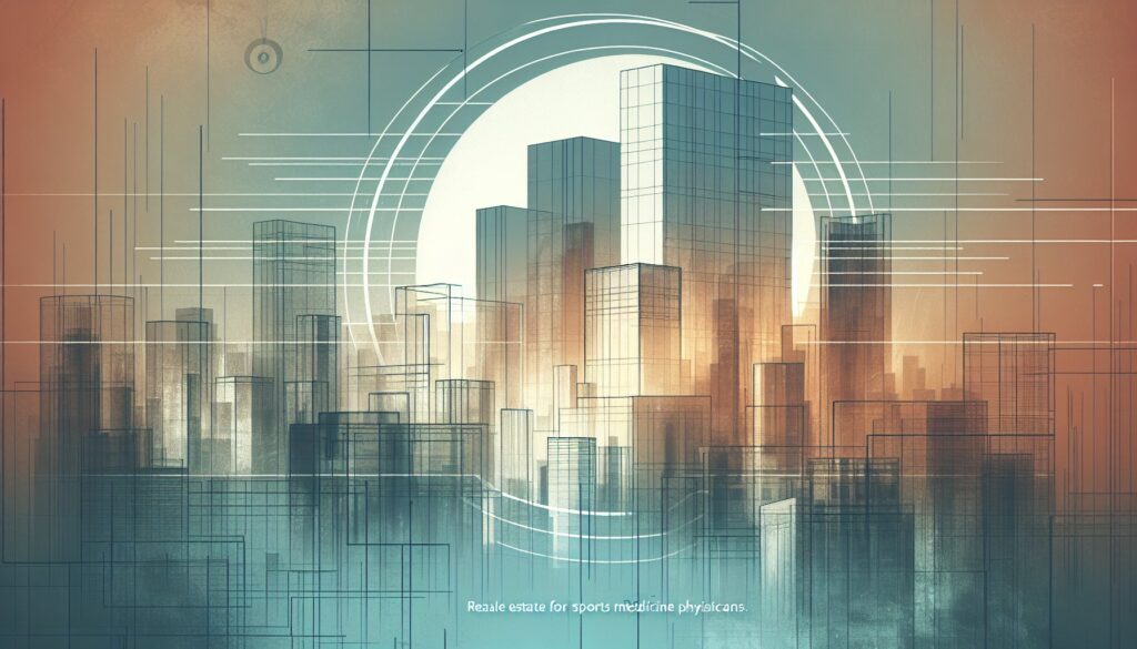 High-tech cityscape with futuristic skyscrapers and digital overlay for innovative urban development.