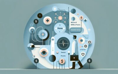 Affordable healthcare technology infographic illustrating patient care and medical data management.