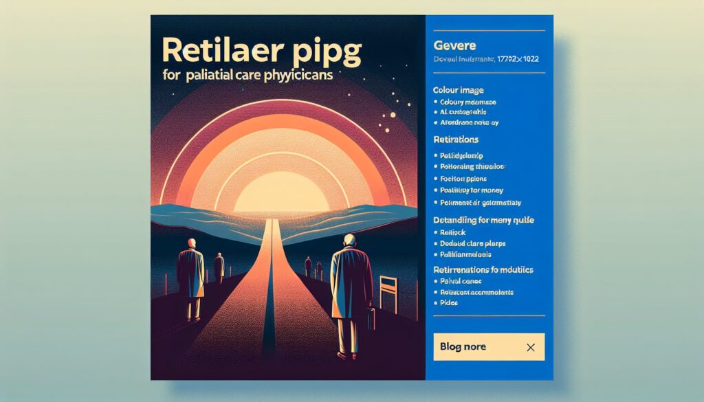 Retilaer pipg for palaitial care phycicians, digital medical infographic on patient care and treatme.