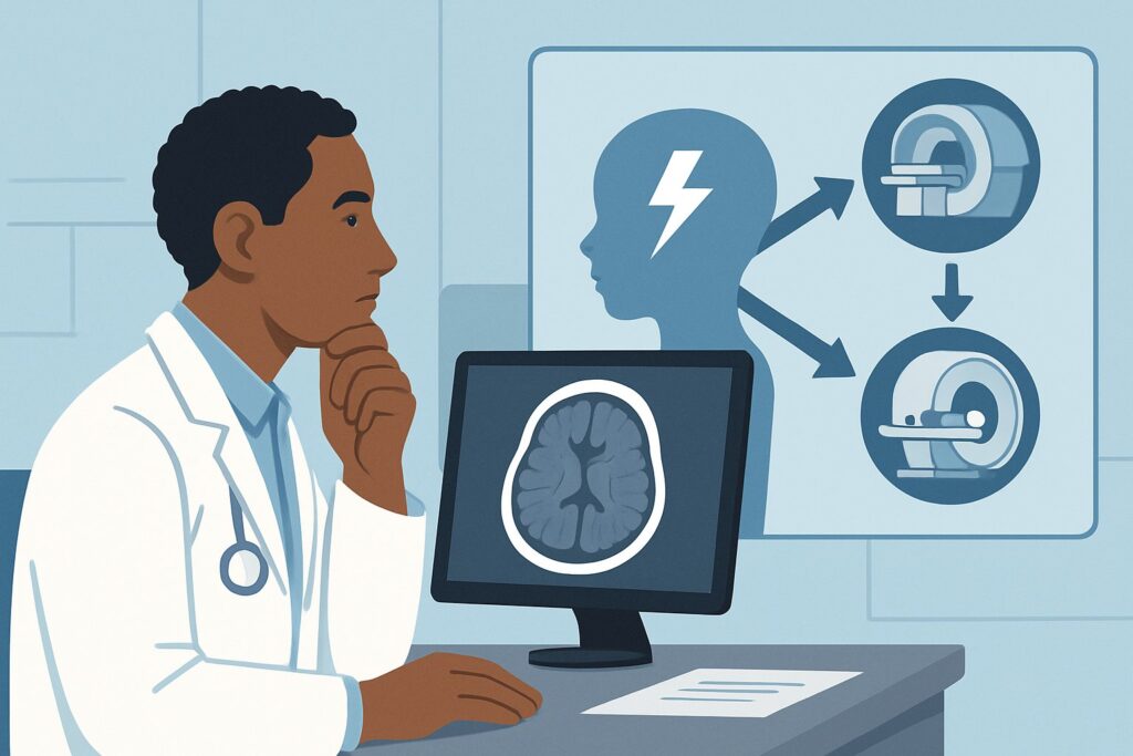 Should You Order MRI or CT for a Child with a Post-Traumatic Seizure?