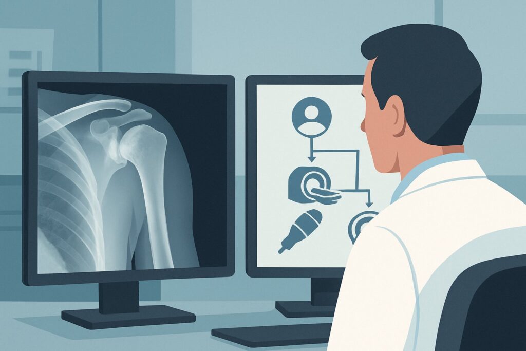 Shoulder X-Ray Shows Calcific Tendinopathy: What Is the ACR-Recommended Next Step?
