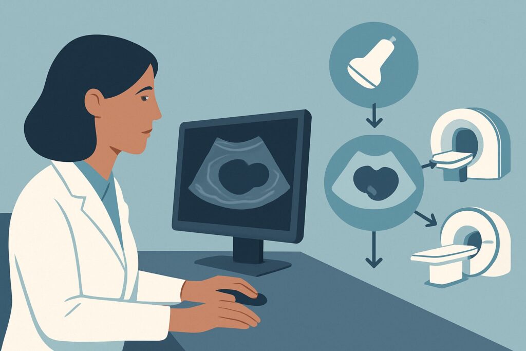 What Follow-up Imaging Is Best for an Indeterminate Postmenopausal Adnexal Mass?