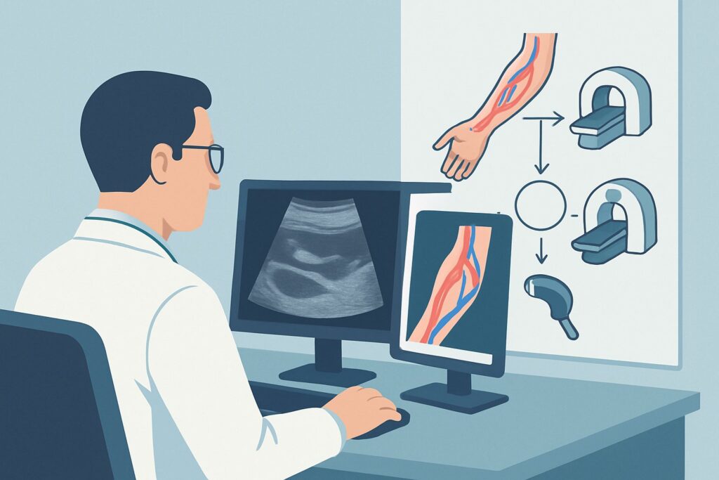 What Imaging Is Best for a Dialysis Fistula with Decreasing Flow Rates?