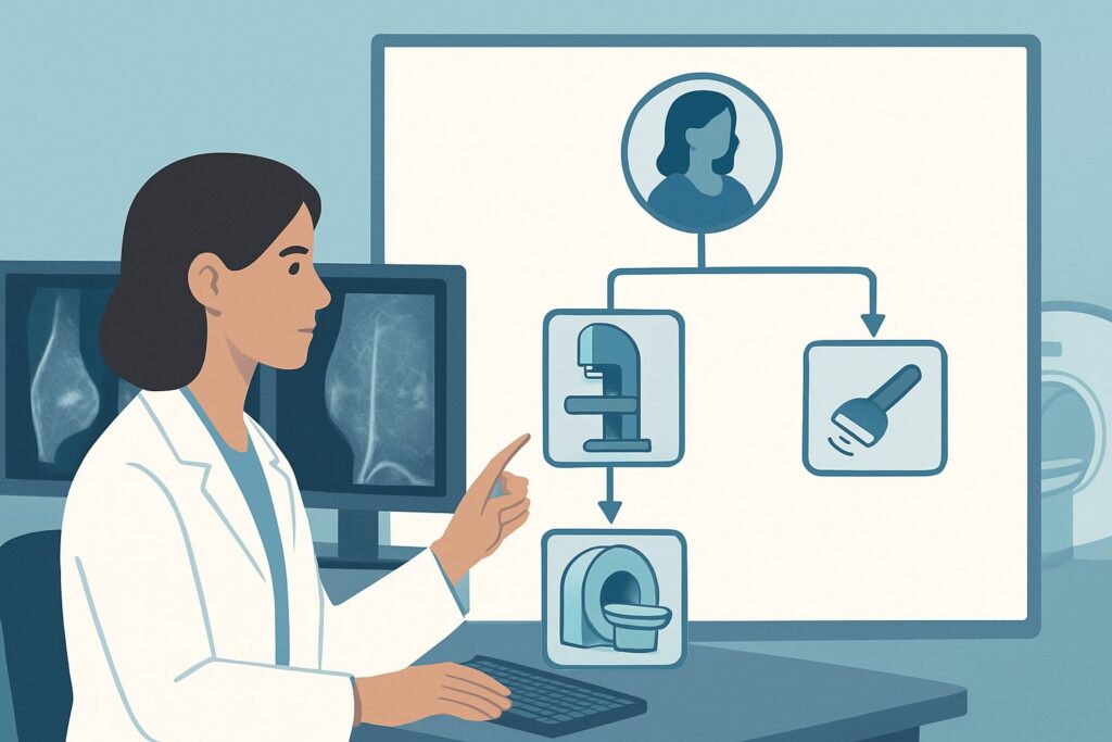 What Imaging Is Best for Breast Cancer Screening in a Young, High-Risk Pregnant Patient?