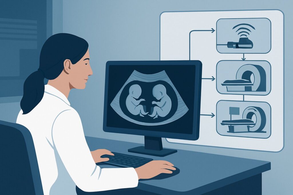 What Imaging Is Best for Second Trimester Follow-Up in Dichorionic Multiple Gestations?