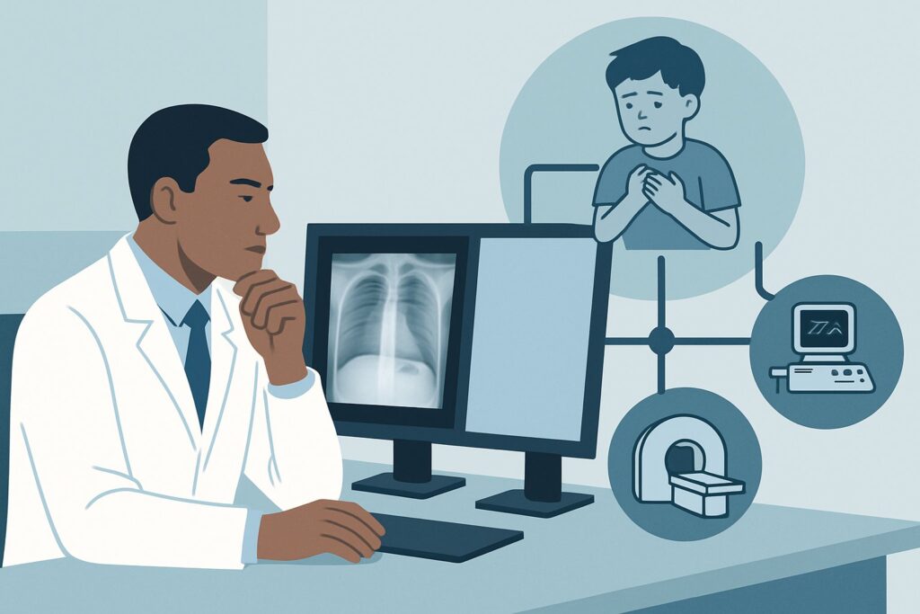 What Imaging Is Needed for a Child with Chest Pain from a Suspected Panic Attack?