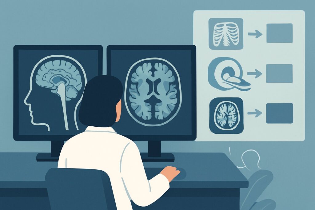 What Initial Imaging Is Best for Suspected CNS Injury in Abused Children Under 2?