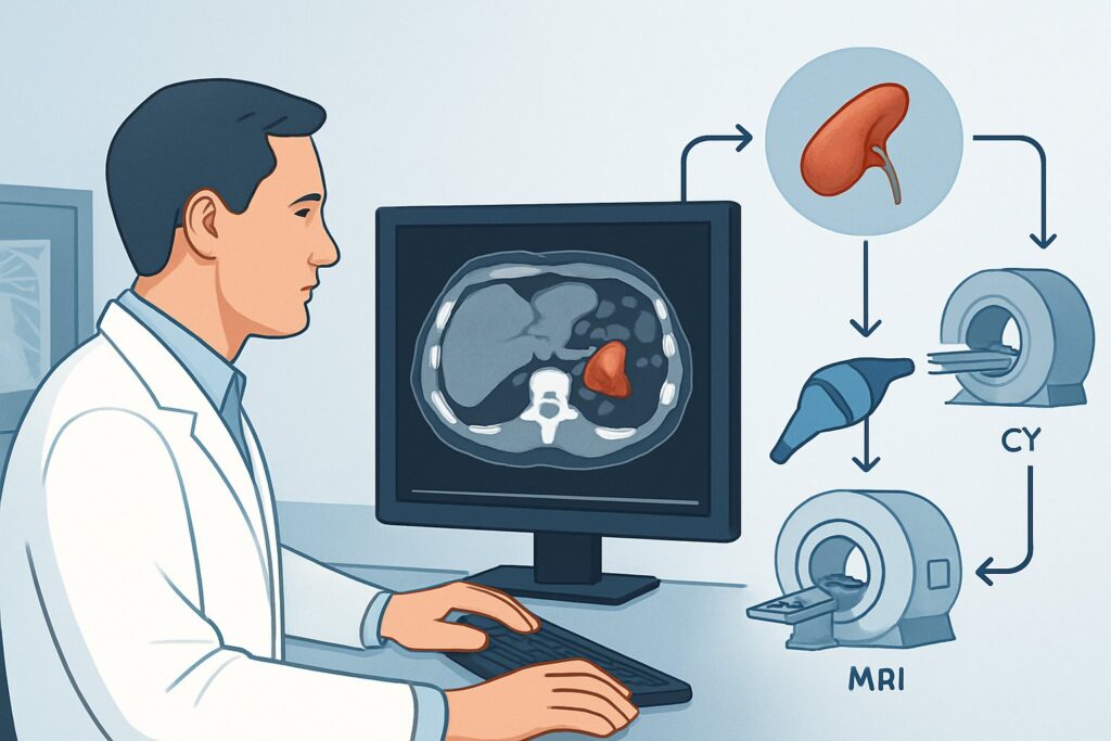 What Is the Best Follow-Up Imaging for a Small, Indeterminate Adrenal Mass?