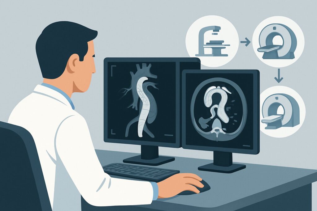What Is the Best Imaging for Follow-Up After Thoracic Aortic Endovascular Repair (TEVAR)?