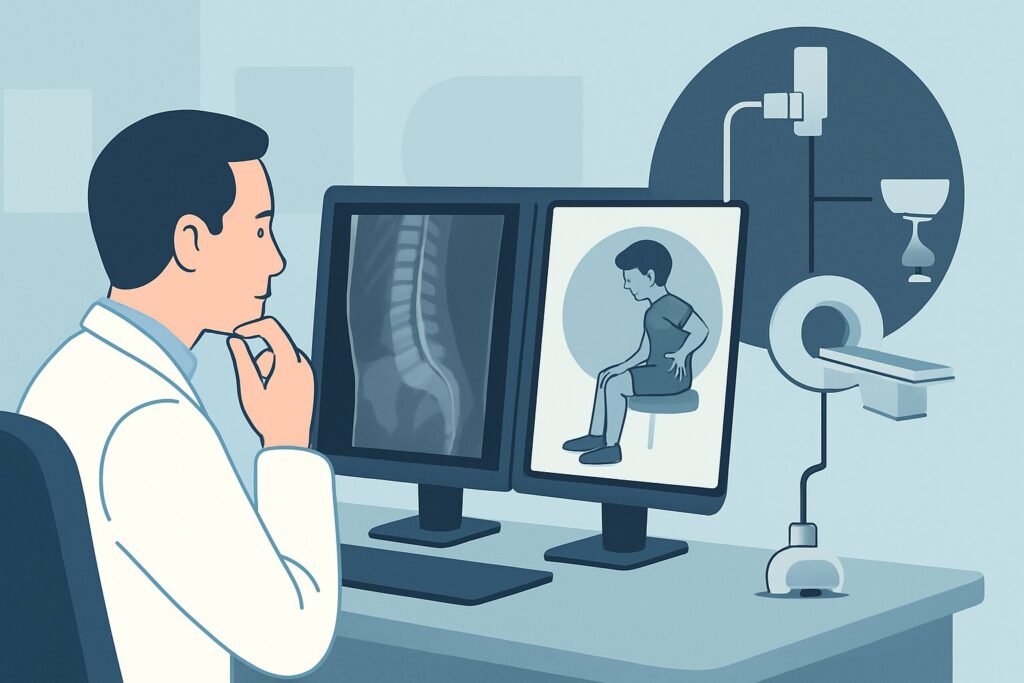 What Is the Best Initial Imaging for a Child with Back Pain and Red Flags?