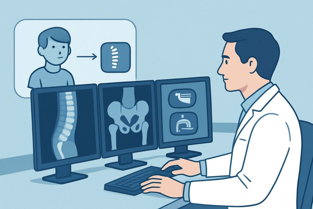 What Is the Best Initial Imaging for a Child with Back Pain and Suspected Idiopathic Arthritis?