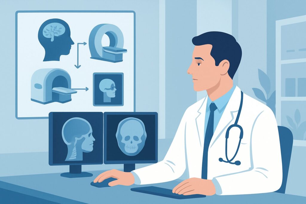 What Is the Best Initial Imaging for a Child with Headache and Suspected Infection?