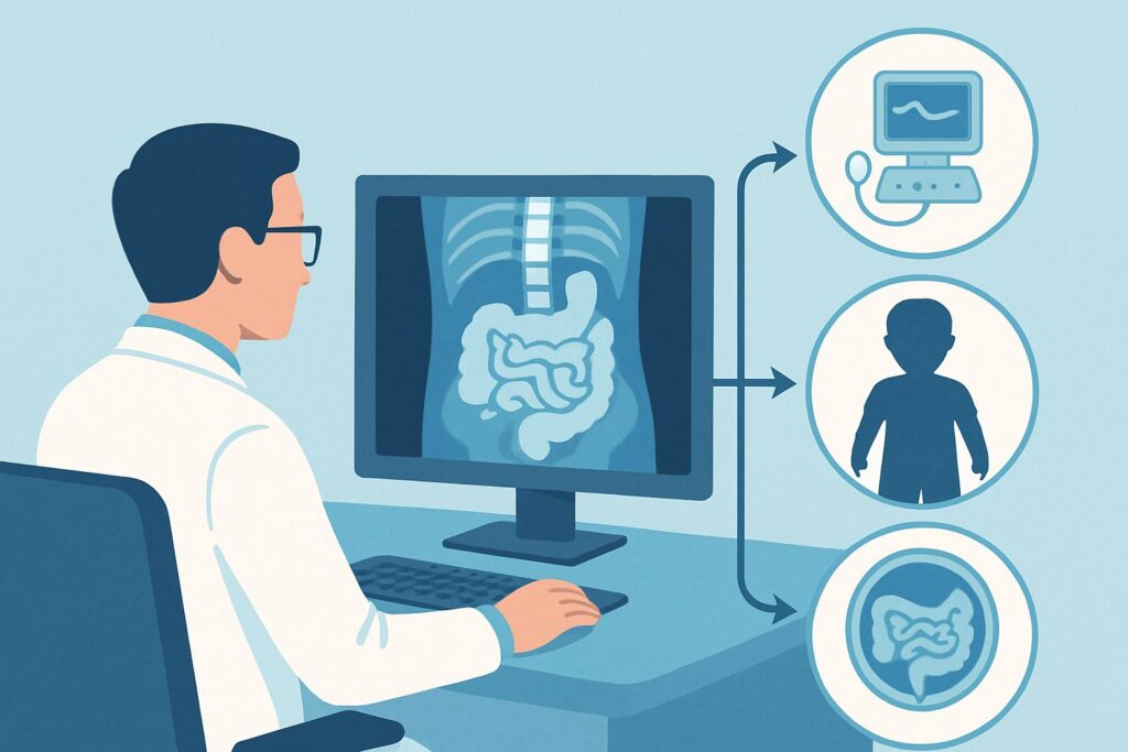 What Is the Best Initial Imaging for a Child with Suspected Bowel Obstruction and No Prior Surgery?