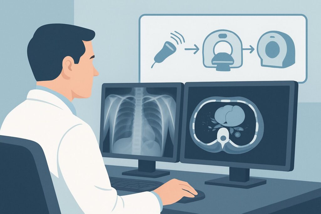 What Is the Best Initial Imaging for a Normotensive Adult with Ballistic Torso Trauma?