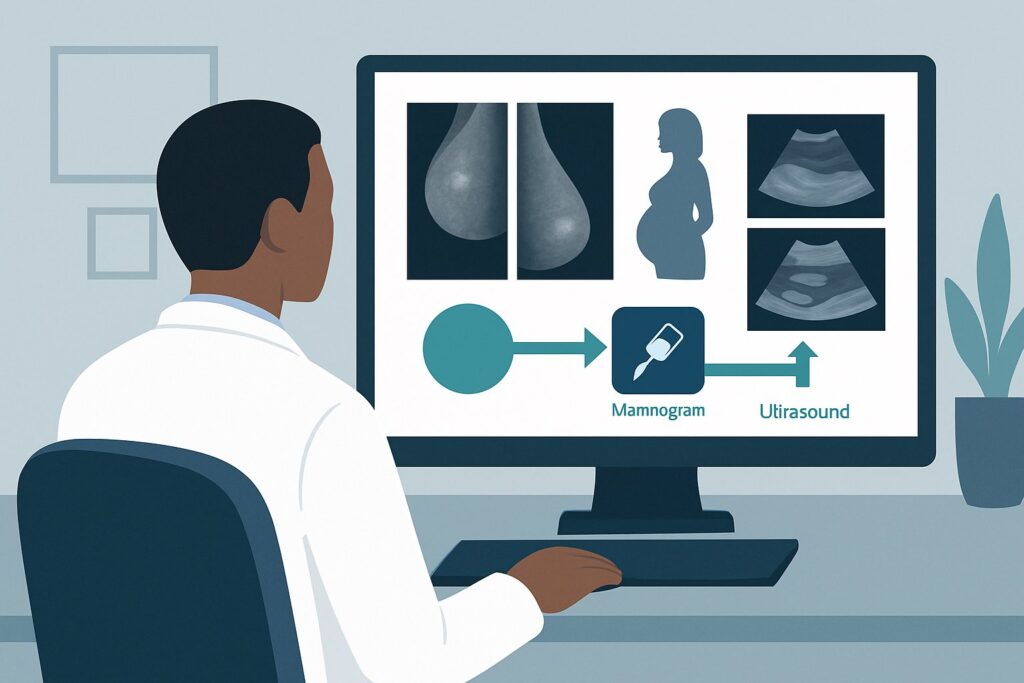 What Is the Best Initial Imaging for a Palpable Breast Mass in a Pregnant Patient Under 30?