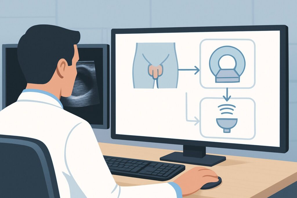What Is the Best Initial Imaging for Acute Scrotal Pain Without Trauma?