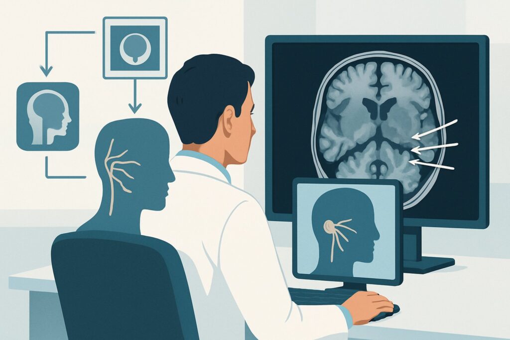 What Is the Best Initial Imaging for Multiple Middle Cranial Nerve Palsies (CN V-VII)?