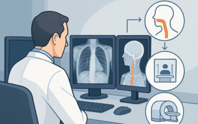 What Is the Best Initial Imaging for Retrosternal Dysphagia in Immunocompromised Patients?