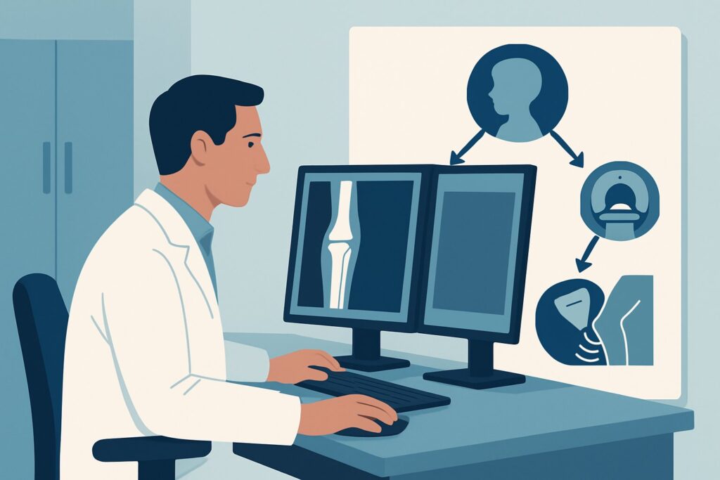 What Is the Best Initial Imaging for Suspected Osteomyelitis in a Child Over 5?