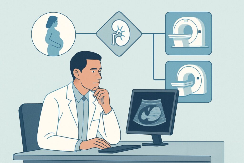 What Is the Best Initial Imaging for Symptomatic Hydronephrosis in a Pregnant Patient?
