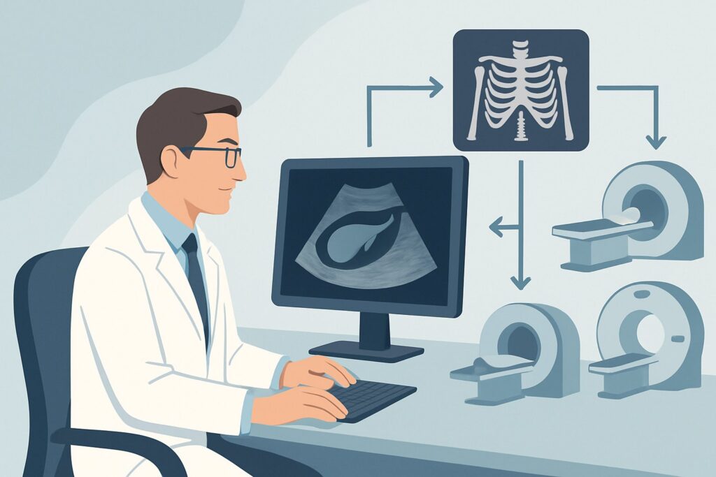 What Is the Best Next Imaging Study for Suspected Acalculous Cholecystitis After a Negative Ultrasound?