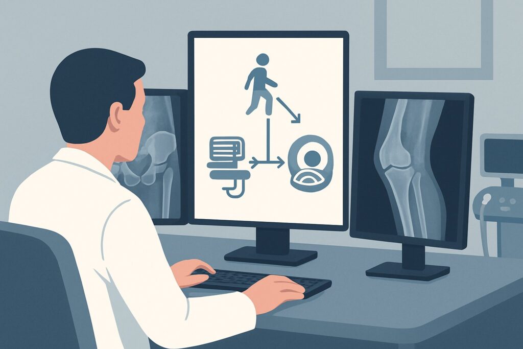 What Is the First Imaging Step for a Child's Acute Limp with Localized Pain?