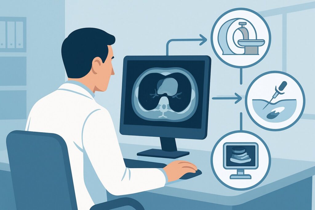 What Is the Next Step for an Indeterminate Mediastinal Mass on MRI?