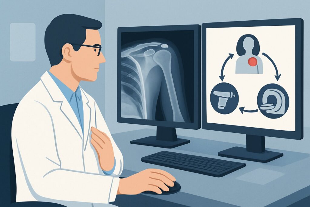 What Is the Next Step for Suspected Adhesive Capsulitis After Normal X-Rays?