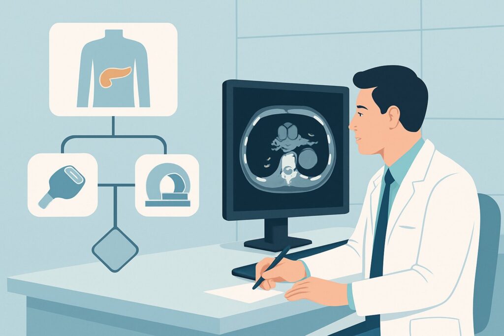 What Is the Right First Imaging Study for Suspected Acute Pancreatitis?