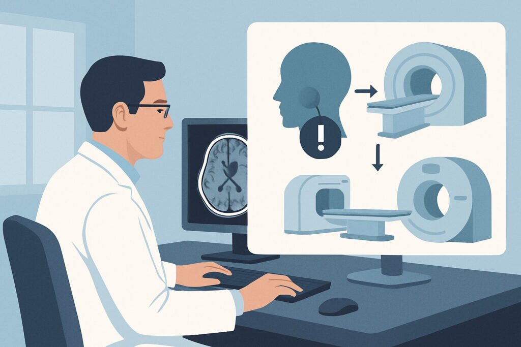 What Is the Right Initial Imaging for a Traumatic Visual Defect and Suspected Orbital Injury?