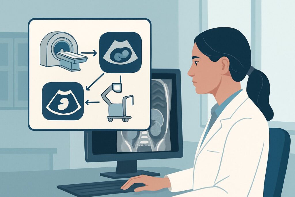 What Is the Safest Initial Imaging for Suspected Pyelonephritis in a Pregnant Patient?