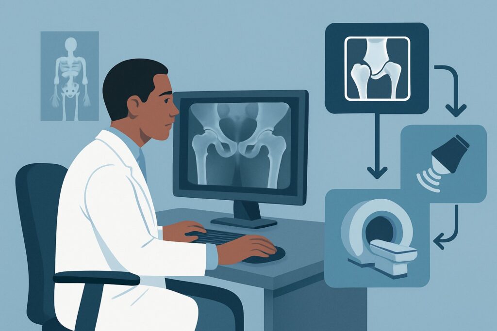 Which Imaging Is Best for Suspected Hip Bursitis or Tendonitis After Negative X-rays?