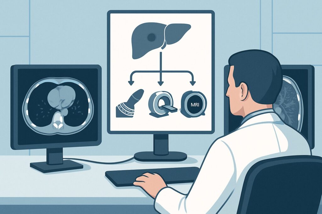 Which Imaging Study Best Characterizes a Small Liver Lesion in a Cancer Patient?