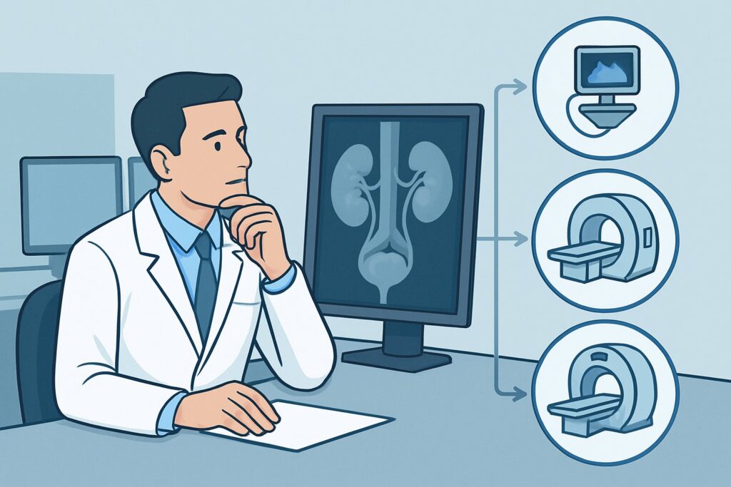 Which Imaging Study Best Evaluates Asymptomatic Unilateral Hydronephrosis in an Adult?