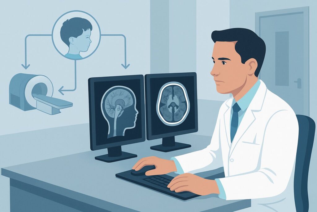 Which Imaging Study for a Child with Severe Head Trauma and a Low GCS?