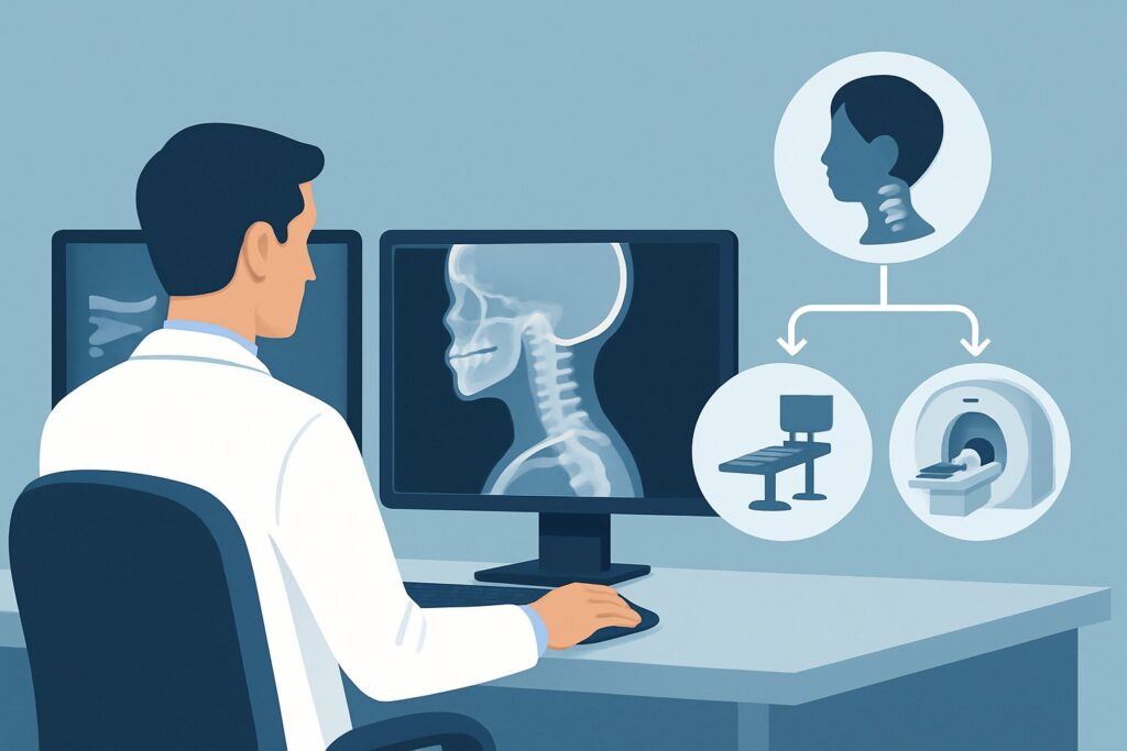 Which Imaging Study Is Best for a Child with Neck Pain After Trauma?