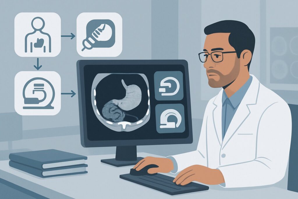 Which Imaging Study Is Best for Epigastric Pain with Suspected Gastric Cancer?