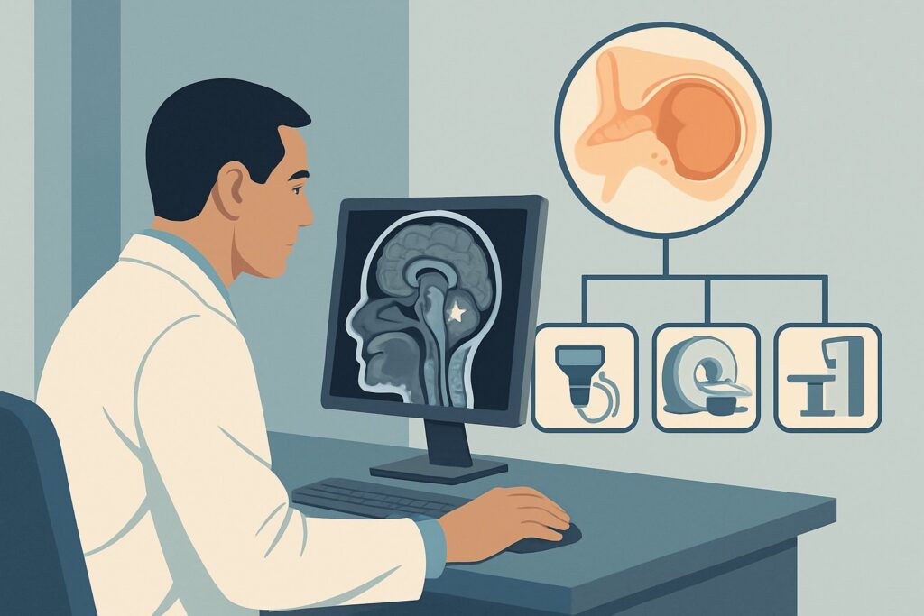 Which Imaging Study Is Best for Suspected Complicated Otitis Media in Adults?