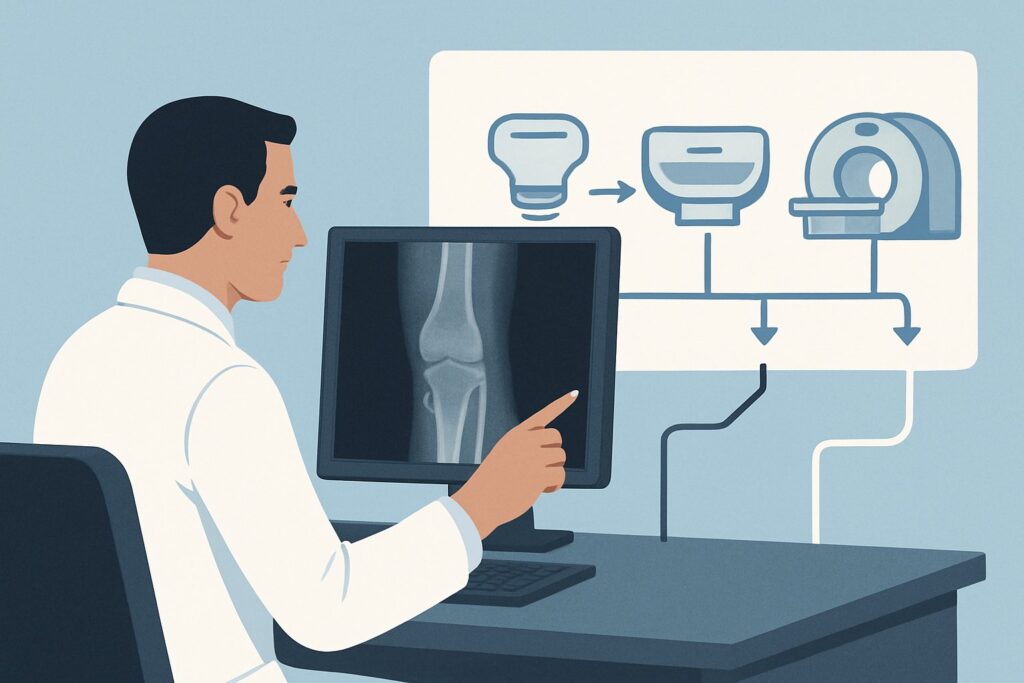 Which Imaging Study Is Best for Suspected Necrotizing Fasciitis After Initial Radiographs?