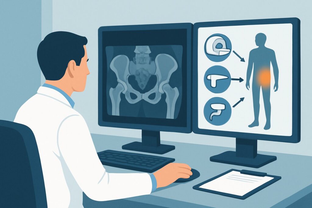 Which Imaging Study Is Best for Traumatic Hip Pain with Suspected Soft Tissue Injury?