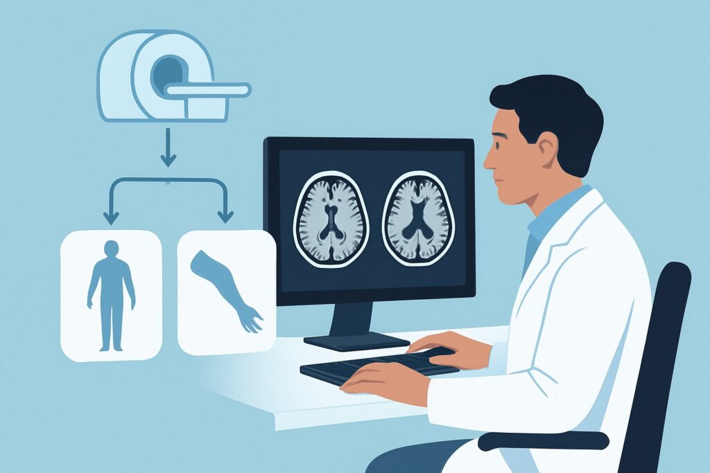 Which MRI Is Best for Symmetric Weakness Suspecting Peripheral Demyelination?